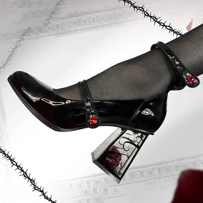 Elegant Gül Topuklu Zarif Mary Jane ayakkabı by eprolo featuring a classic design with a comfortable heel and stylish strap.
