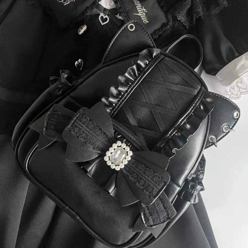 Eprolo Japon stil kedi kulaklı omuz çantası with adjustable strap and cat face design, trendy accessory for casual wear