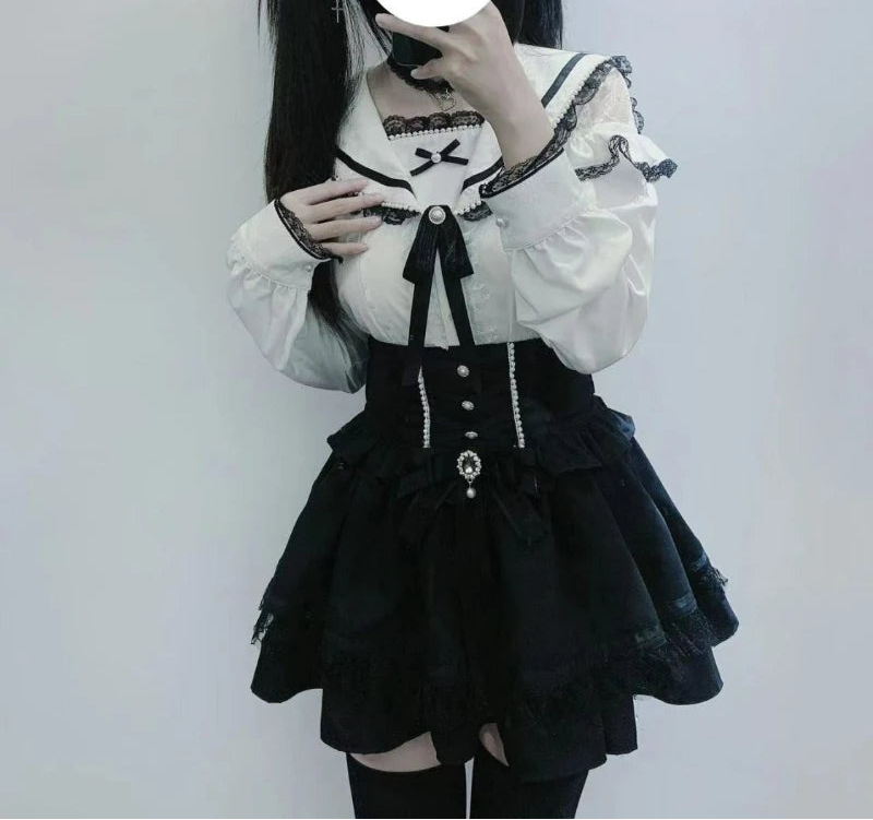Dantel Yaka Lolita Bluz