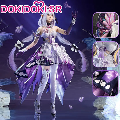 SR Kalite Castorice cosplay and wig from Honkai: Star Rail, featuring detailed costume and vibrant character wig.
