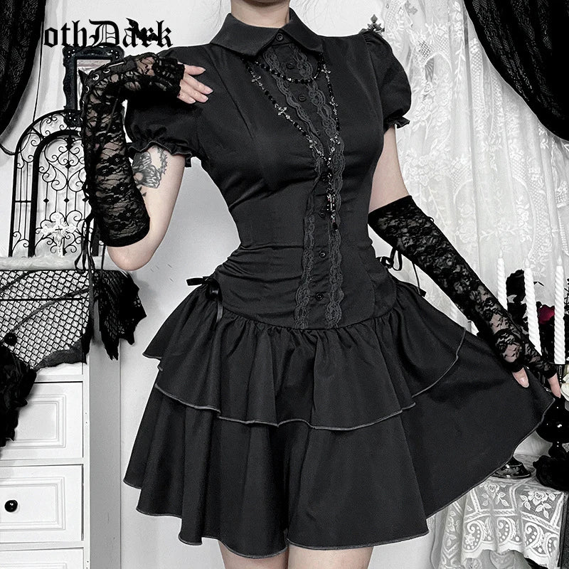 Eprolo Zarif Mini Elbise in elegant design, showcasing the stylish silhouette and fabric details of the short dress.