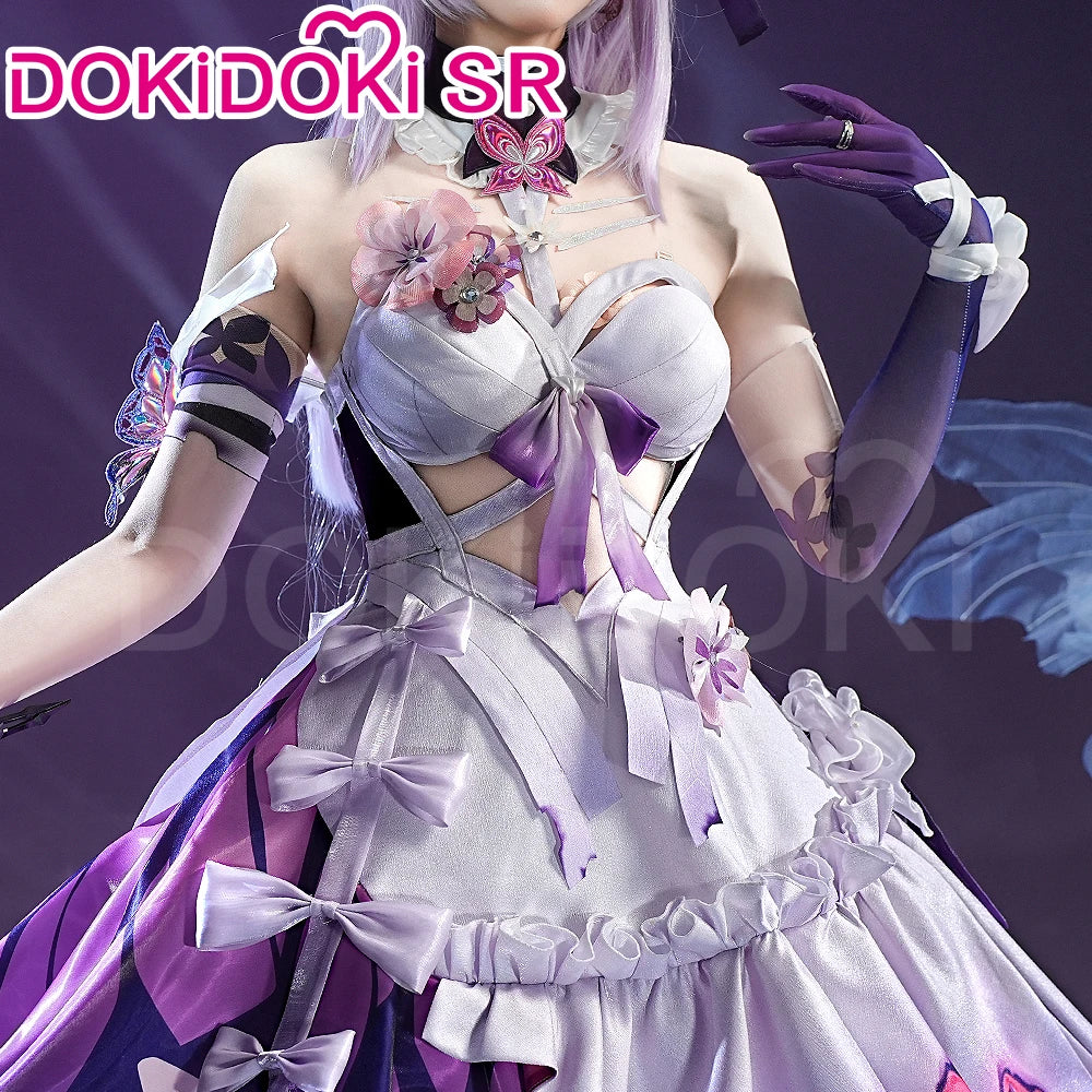 SR Kalite Castorice cosplay costume with wig from Honkai: Star Rail, featuring detailed design and vibrant colors.