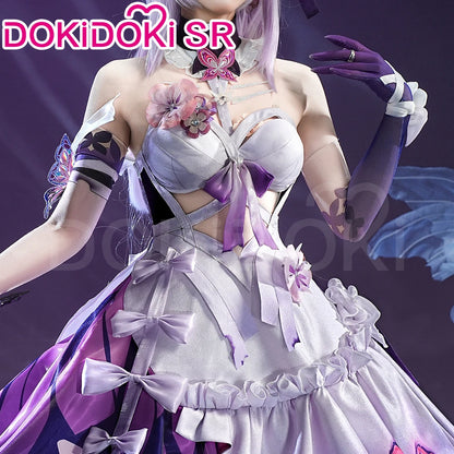 SR Kalite Castorice cosplay costume with wig from Honkai: Star Rail, featuring detailed design and vibrant colors.