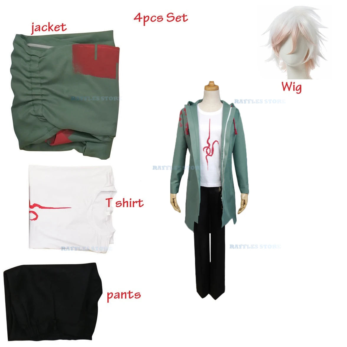 Nagito Komaeda Cosplay (&Peruk) - Danganronpa