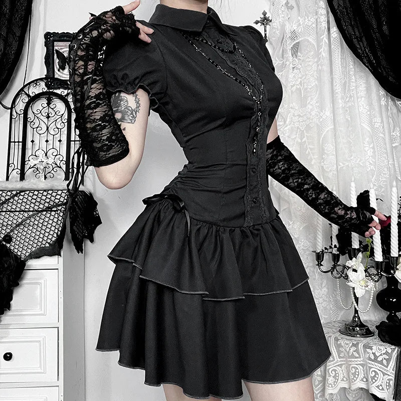 Eprolo Zarif Mini Elbise in elegant design, showcasing its stylish fabric and fit on a model.
