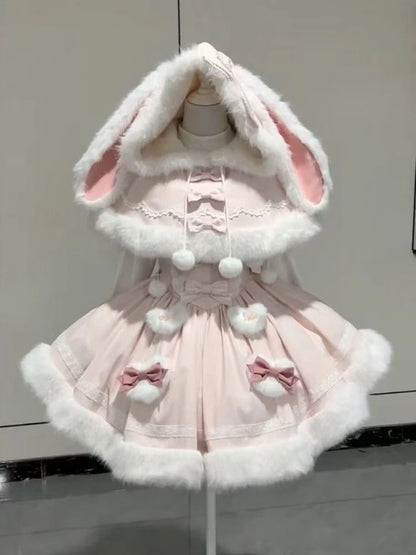 Cute Lolita dress set with rabbit details, featuring two-piece design, perfect for children, by eprolo.