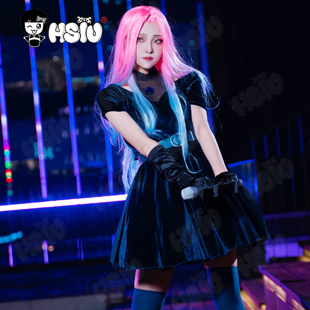 Mizi Cosplay Alien Stage costume with matching wig, featuring vibrant colors and extraterrestrial design for cosplay or costume events