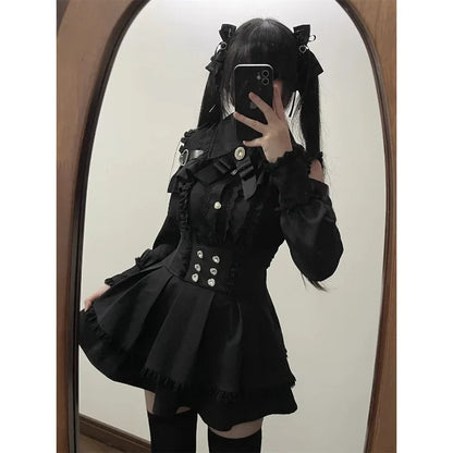 Eprolo Jirai Kei Lolita Kawaii shirt and skirt set featuring colorful, cute, and stylish Japanese-inspired fashion ensemble