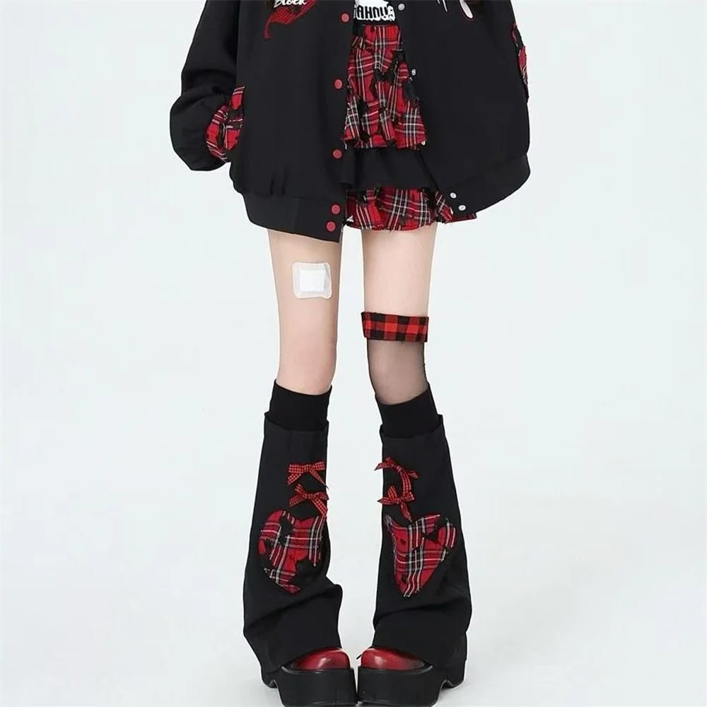 Eprolo punk style tall boots with lace-up design and rugged black leather appearance, showcasing edgy fashion footwear.