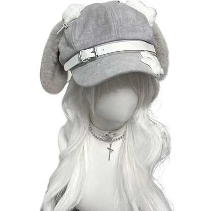 Eprolo Tavşan Kulaklı Lolita şapka with soft fabric and bunny ear design, perfect for cute and stylish cosplay or costume wear.