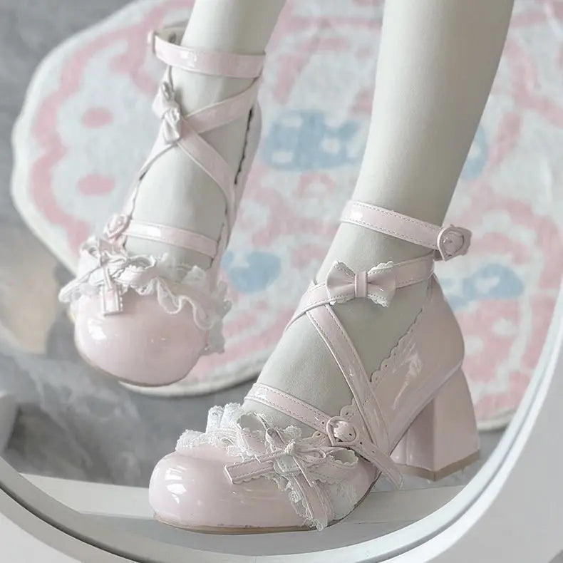 Elegant princess style high-heeled shoes by eprolo, featuring a pointed toe and sleek design for formal occasions.