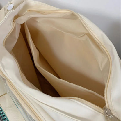 Transparent Ita bag with Japanese design from eprolo, featuring a clear PVC material and stylish handles for everyday use.