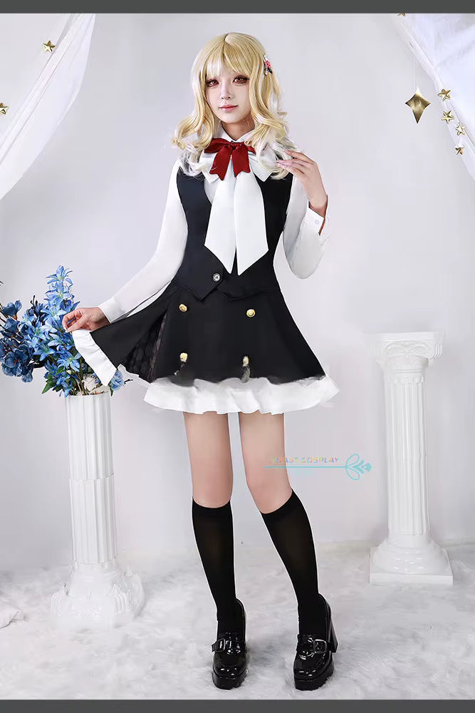 Komori Yui cosplay costume with wig from Diabolik Lovers, featuring detailed costume and styled pink hair, by Shadora.