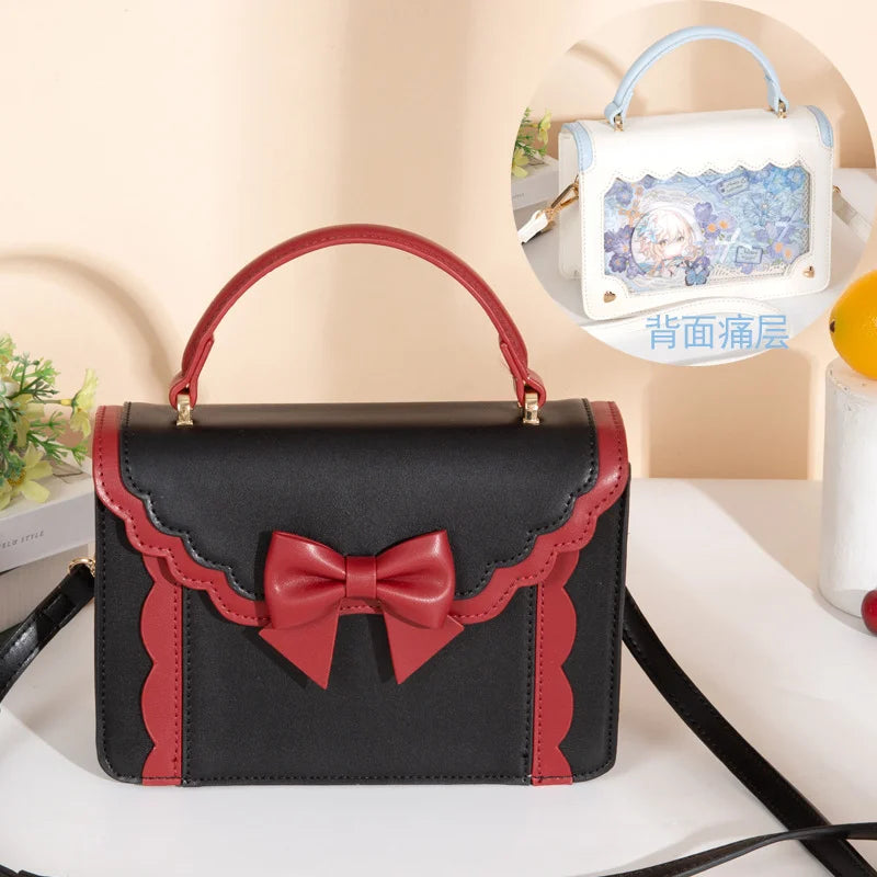 Shadora Kawaii Lolita Kare Çanta featuring a cute, pastel-colored design with floral and bow accents, perfect for stylish accessories.