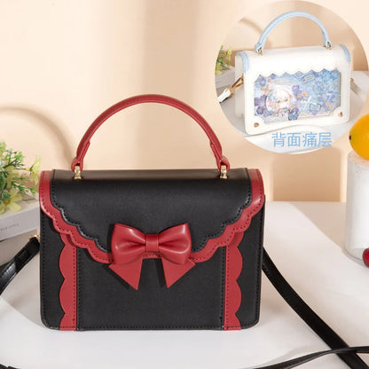 Shadora Kawaii Lolita Kare Çanta featuring a cute, pastel-colored design with floral and bow accents, perfect for stylish accessories.