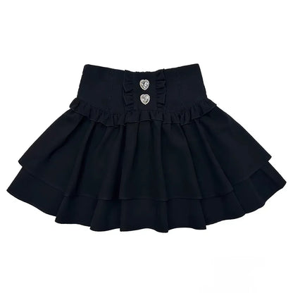 Kristal detaylı pileli Lolita mini etek, eprolo markası, with shimmering crystal embellishments and layered pleats.