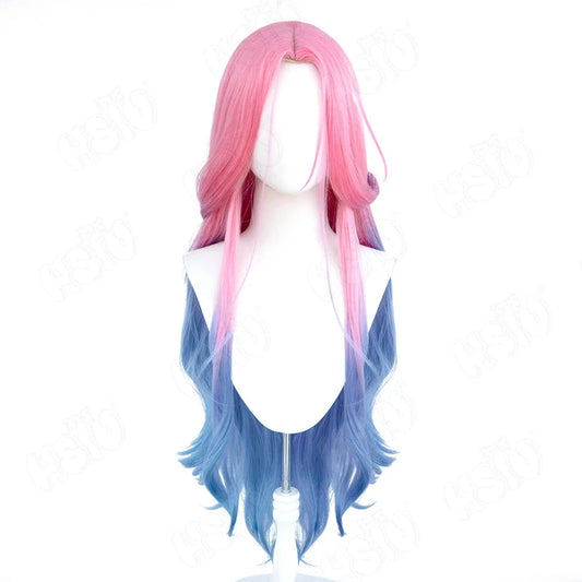 Mizi Cosplay Alien Stage costume with matching pink wig, featuring vibrant alien-themed details and futuristic style.