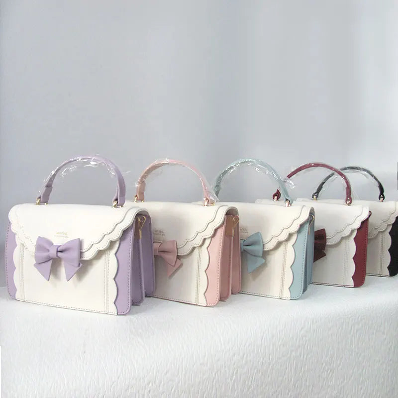 Shadora Kawaii Lolita Kare Çanta featuring cute, pastel-colored design with bow accents and playful style.