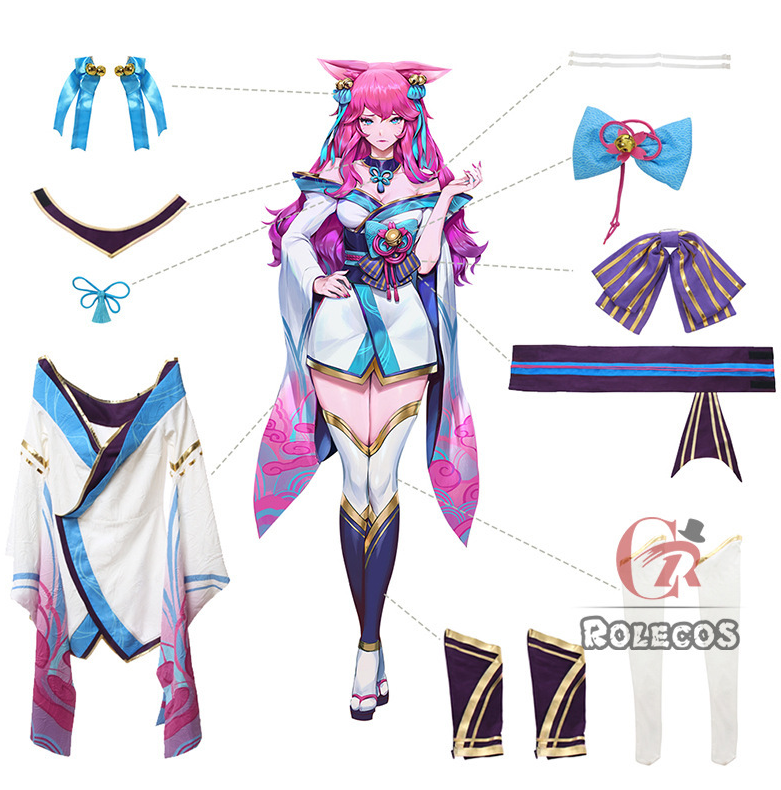 Ruh Çiçeği Ahri Cosplay (& Peruk) - Shadora