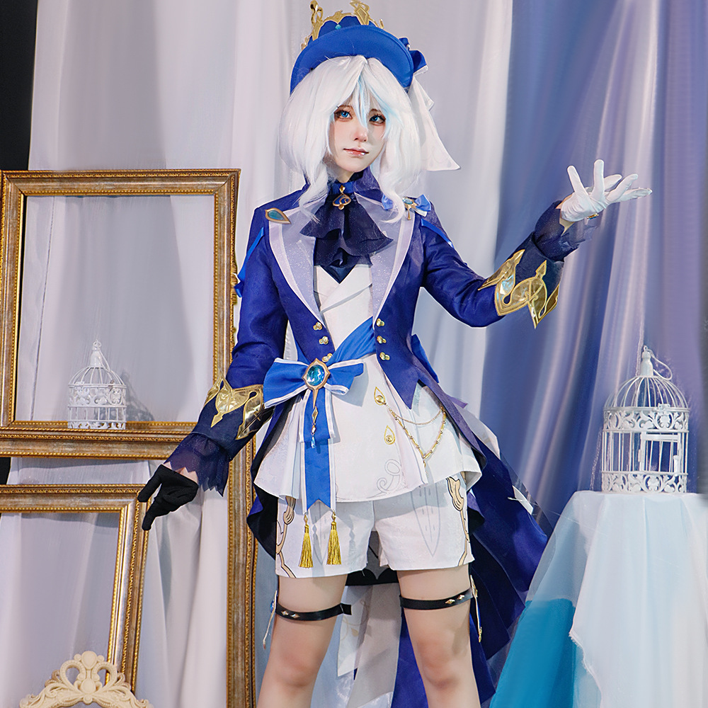 Furina Cosplay + Peruk (Yüksek Kalite)