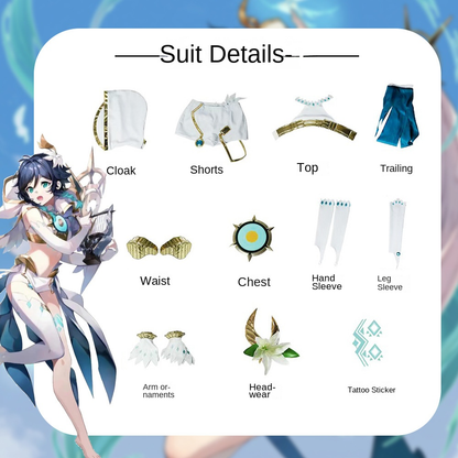 Archon Venti Cosplay +Peruk