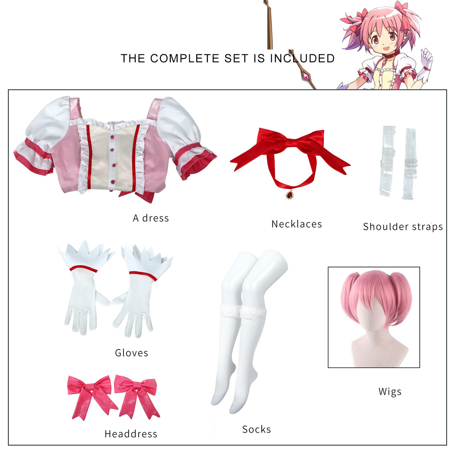 Madoka Cosplay +Peruk - Shadora