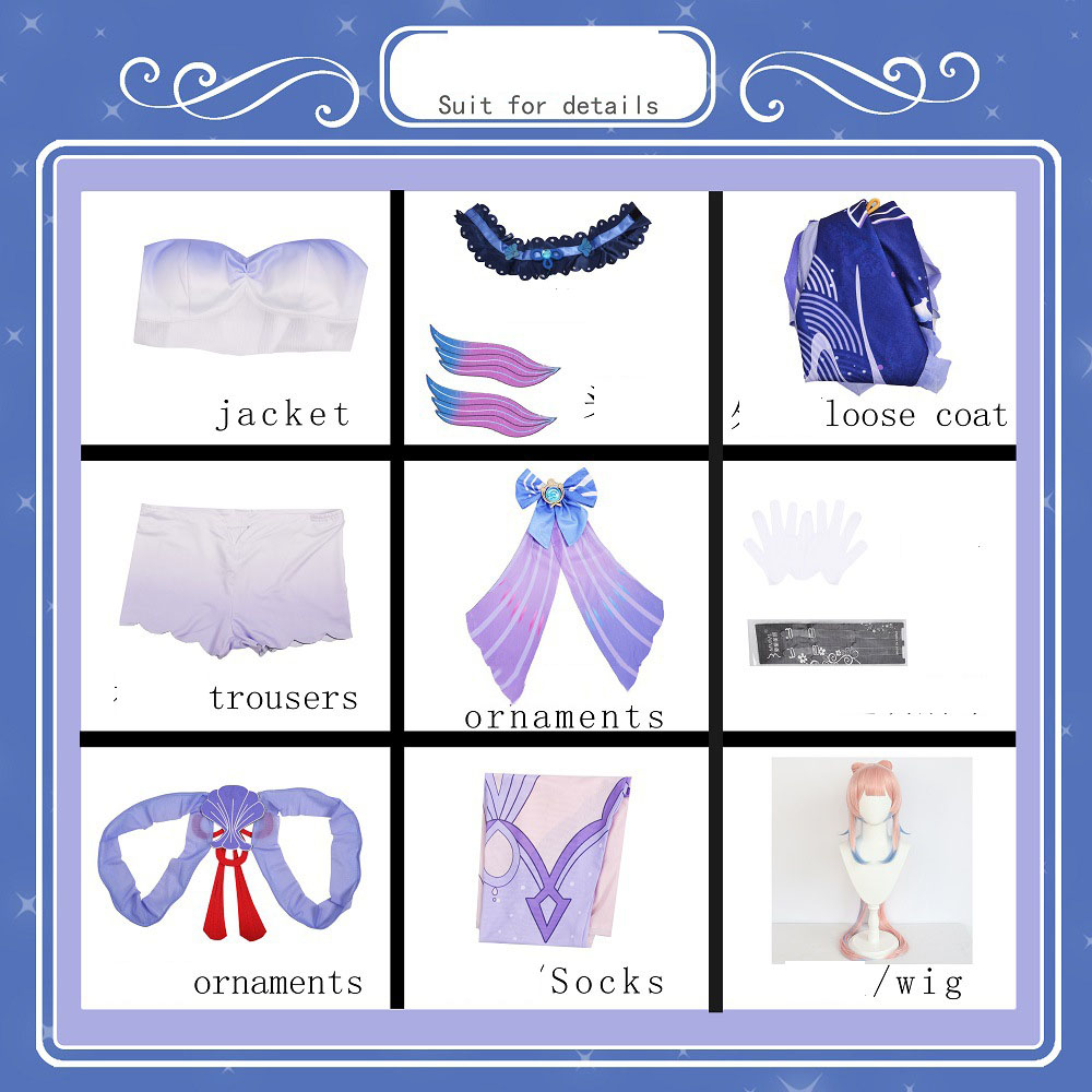 Kokomi Cosplay + Peruk