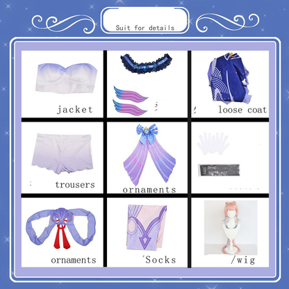 Kokomi Cosplay + Peruk