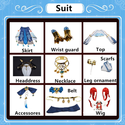 Nilou Cosplay (&Peruk) Yüksek Kalite