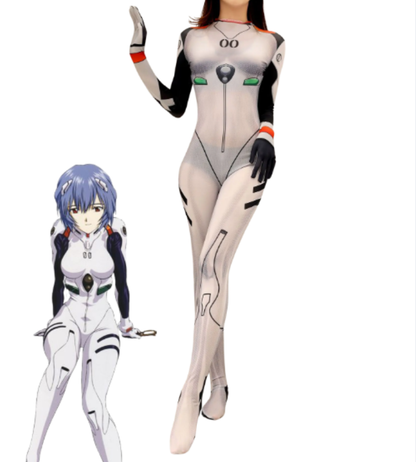Rei Ayanami Cosplay Bodysuit (& Peruk) - Shadora