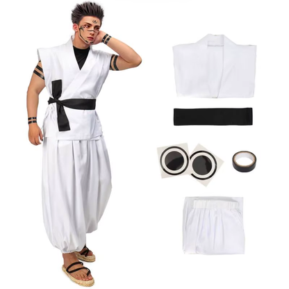 Meguna cosplay costume and wig from Shadora, showcasing vibrant colors and details for a complete look.