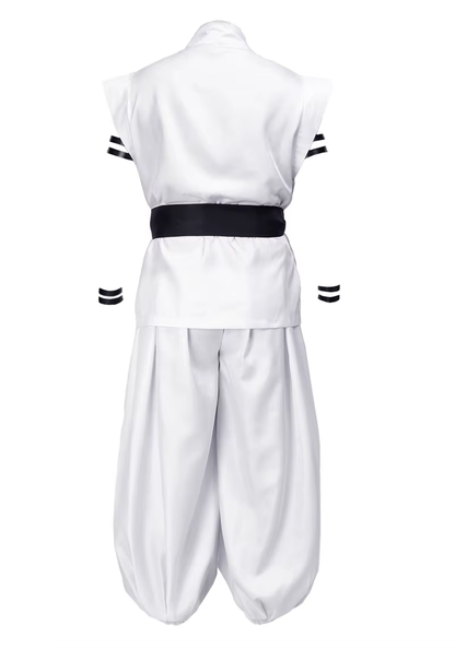 Shadora Meguna Cosplay costume with detailed outfit and wig displayed on a mannequin.