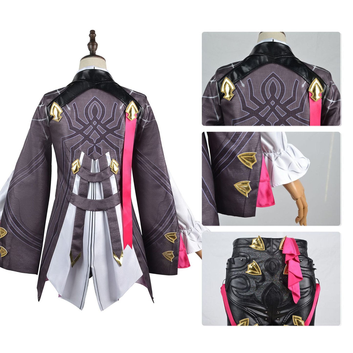 Kafka cosplay costume with high-quality wig from Shadora, featuring detailed design and vibrant colors.