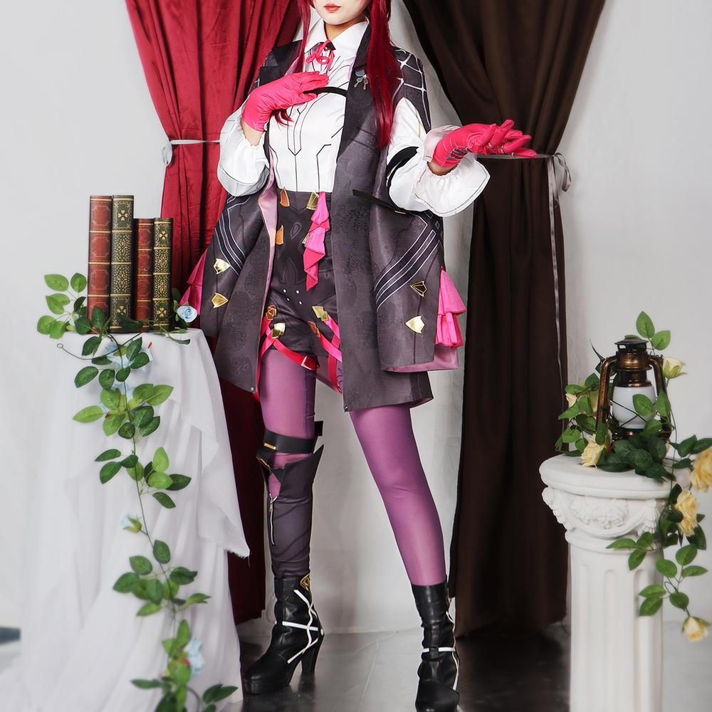 Shadora Kafka Cosplay with high-quality wig, showcasing detailed costume design and vibrant colors.