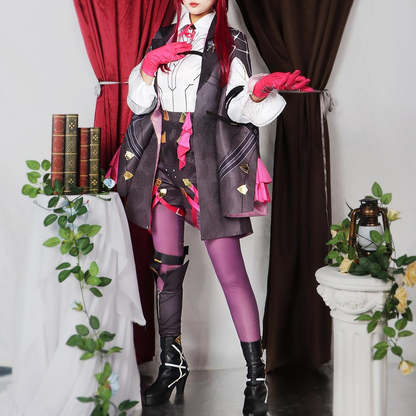 Shadora Kafka Cosplay with high-quality wig, showcasing detailed costume design and vibrant colors.