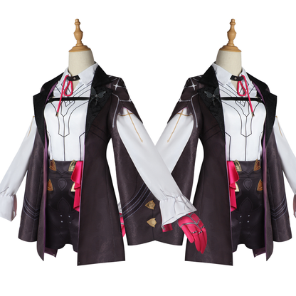 Kafka cosplay costume by Shadora featuring high-quality details and a styled wig in a dramatic pose.