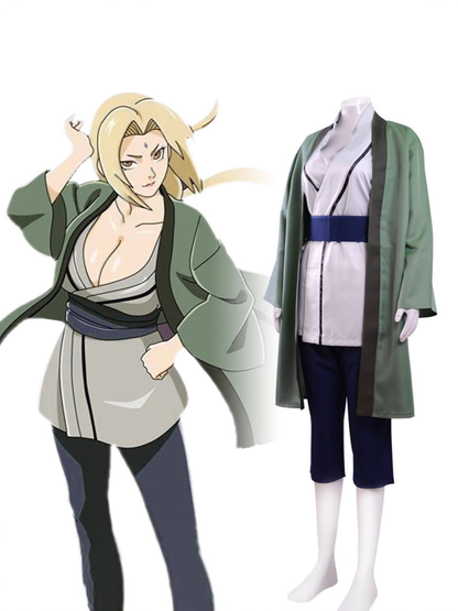 Tsunade cosplay costume by Shadora featuring a detailed outfit and wig, perfect for anime conventions and gatherings.