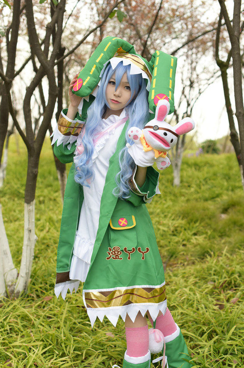 Yoshino Himekawa cosplay costume and wig by Shadora, featuring detailed traditional Japanese attire and styled pink hair.
