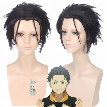 Shadora Subaru cosplay with wig, featuring detailed costume and vibrant hair styled for character accuracy.