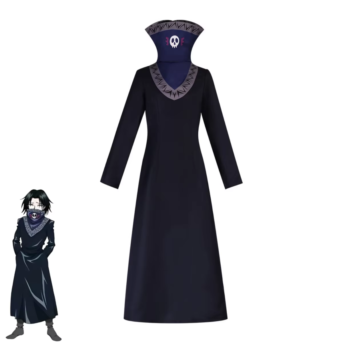 Feitan Portor cosplay costume with wig from Shadora, includes detailed outfit and hairstyle inspired by the character.
