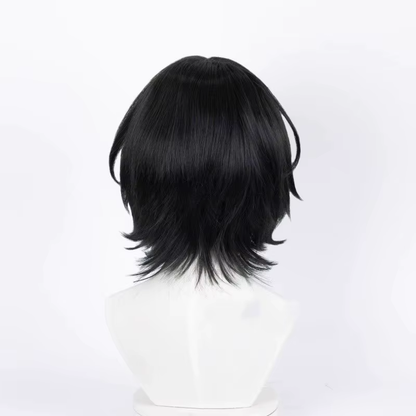 Feitan Portor cosplay costume with wig from Shadora, featuring detailed black outfit and spiky hairstyle, perfect for anime fans.