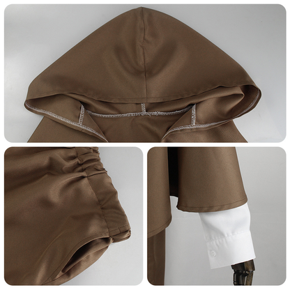 Ranpo Edogawa cosplay costume with wig from Shadora, featuring detailed clothing and a styled peruk for accurate character portrayal.