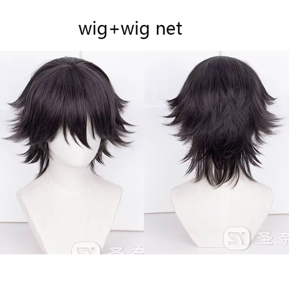 Shadora Ranpo Edogawa cosplay with wig, featuring detailed costume and accessories for anime character dress-up.