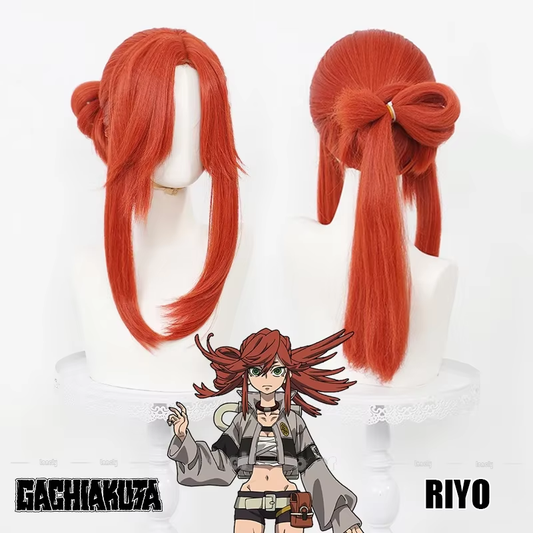 Shadora Riyo Cosplay costume with matching wig, featuring detailed fabric and vibrant colors for anime character dressing.