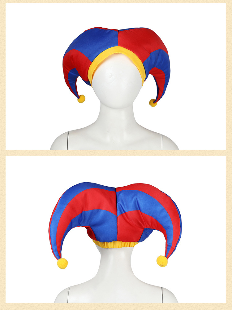Shadora Pomni cosplay costume featuring colorful fabric and detailed design, ideal for cosplay enthusiasts and fans of the character.