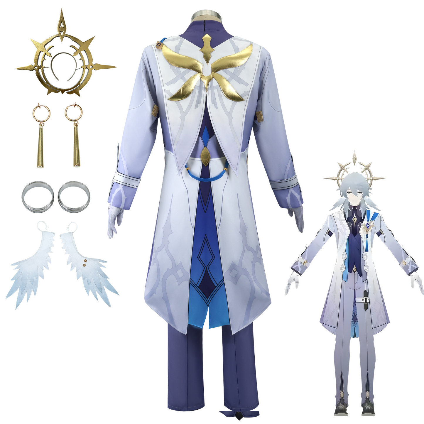 Shadora Sunday Cosplay costume with matching wig, featuring vibrant colors and detailed design for cosplay enthusiasts.