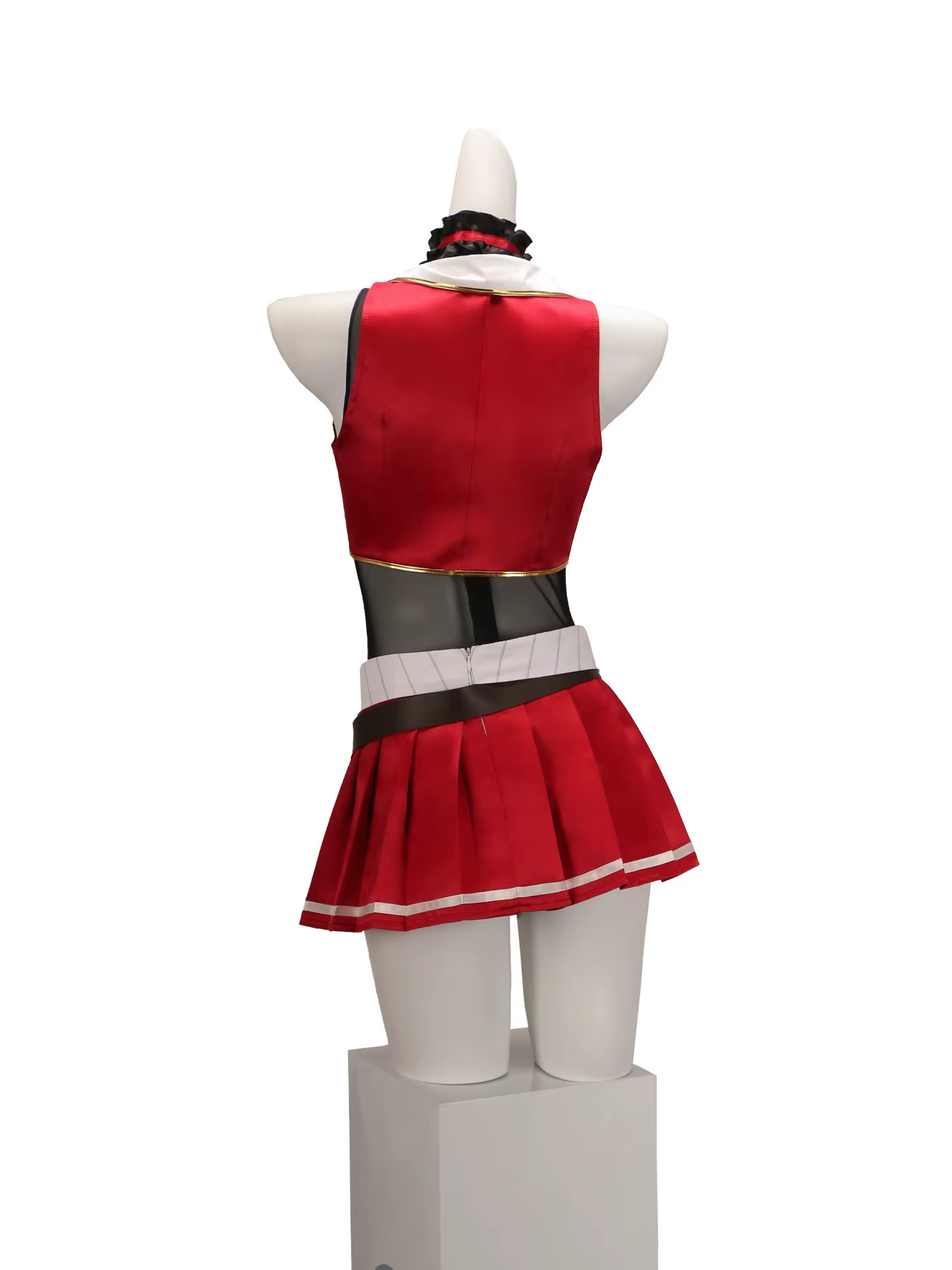 Houshou Marine cosplay costume with red and black outfit and matching wig, designed for fans of popular anime characters.