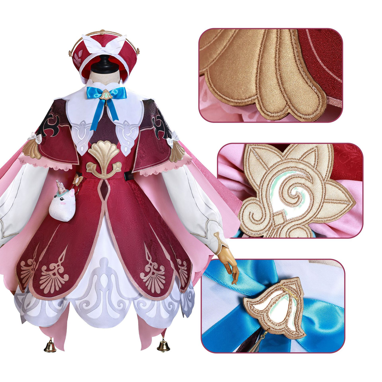 Hyacine cosplay costume with matching wig from Shadora, featuring detailed design and vibrant colors.