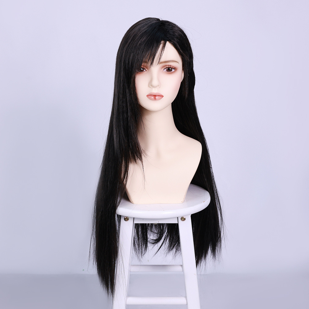 Shadora Tifa cosplay costume with brown wig from Final Fantasy, featuring detailed clothing and accessories for cosplay or costume wear.