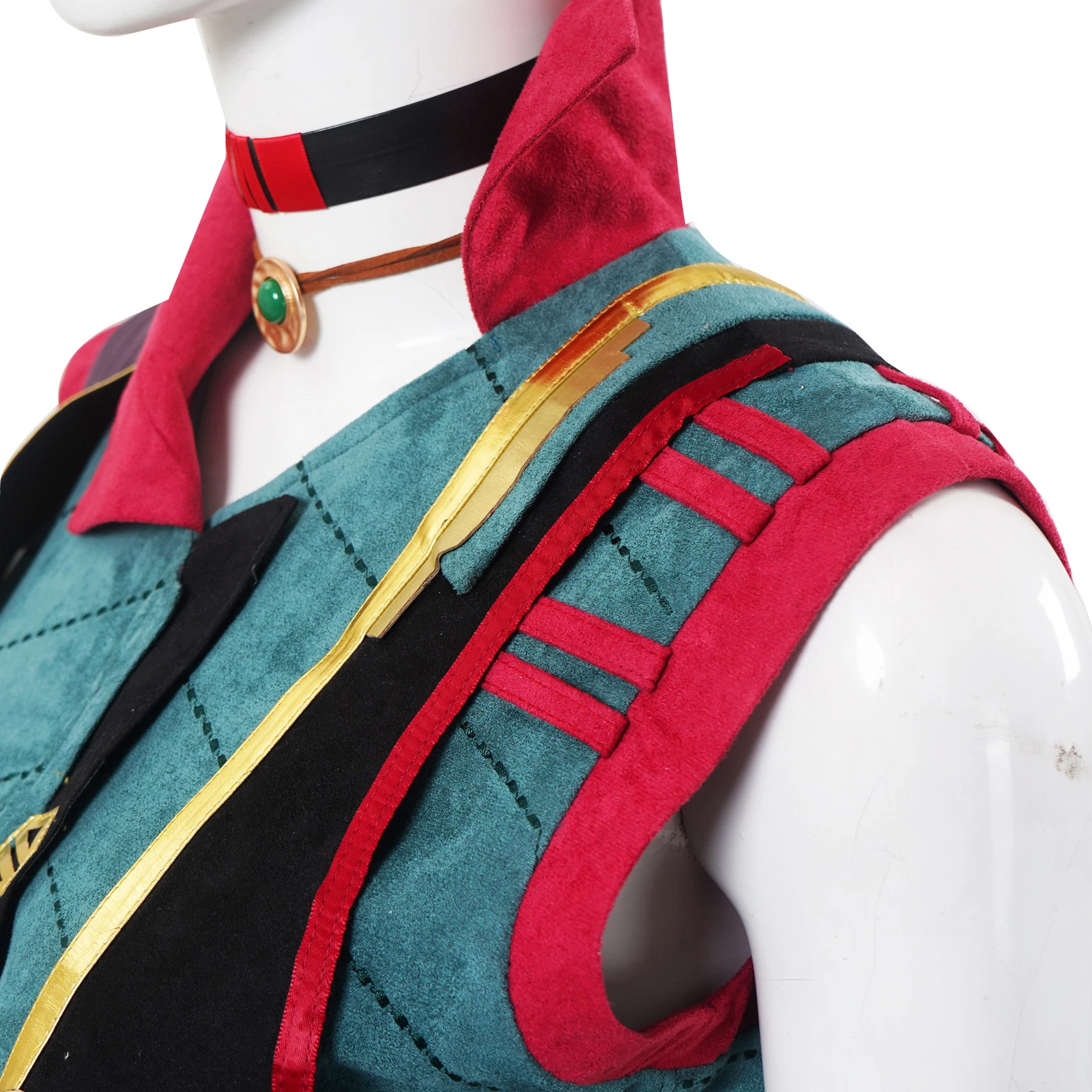 Shadora Jinx Cosplay powder with matching peruk from Arcane, featuring vibrant colors and detailed costume elements.